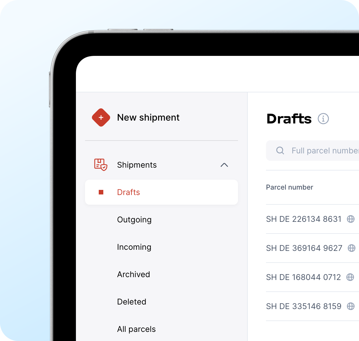 Arrange parcels hassle-free