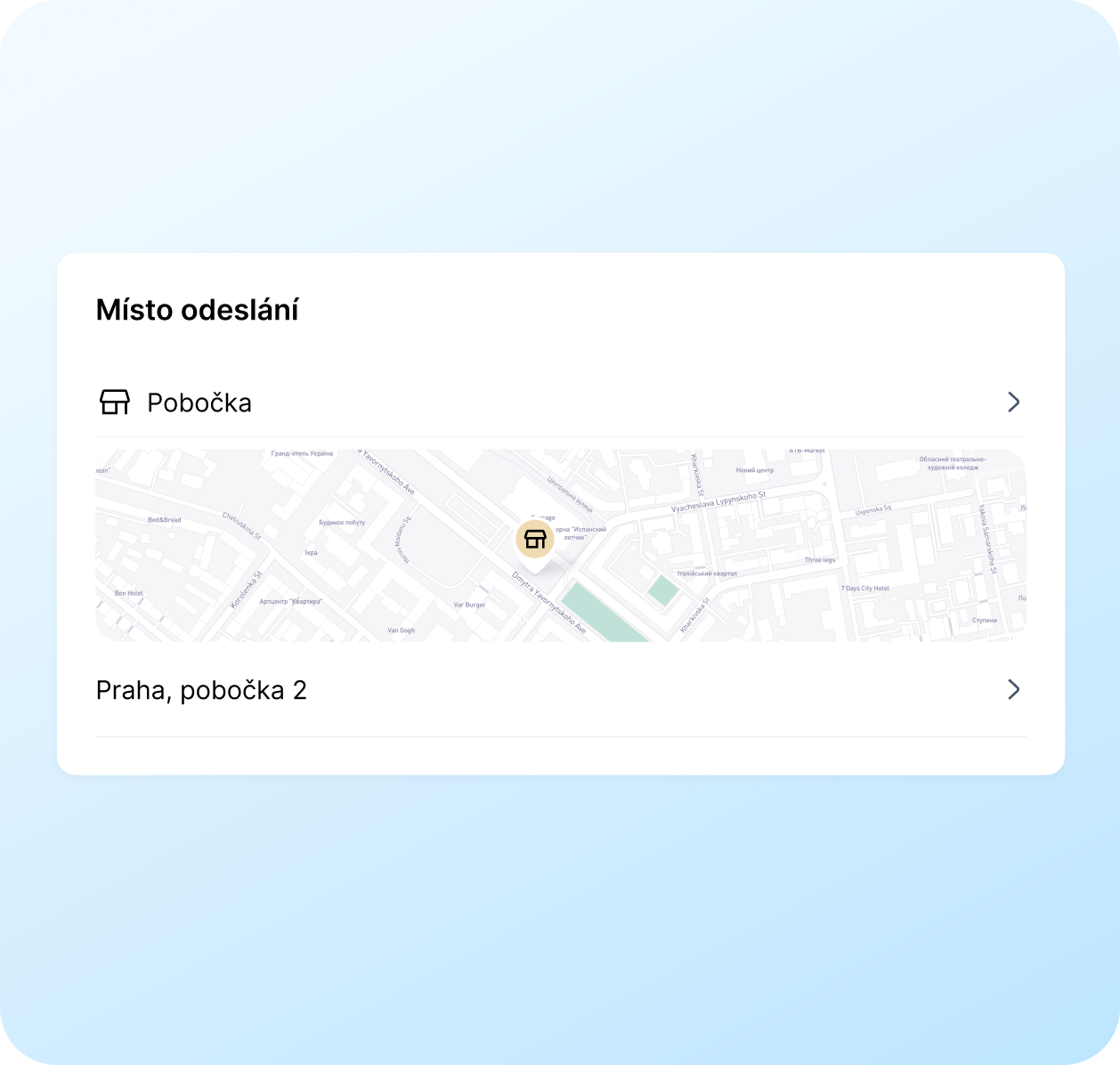 Posílejte z pobočky nebo z adresy