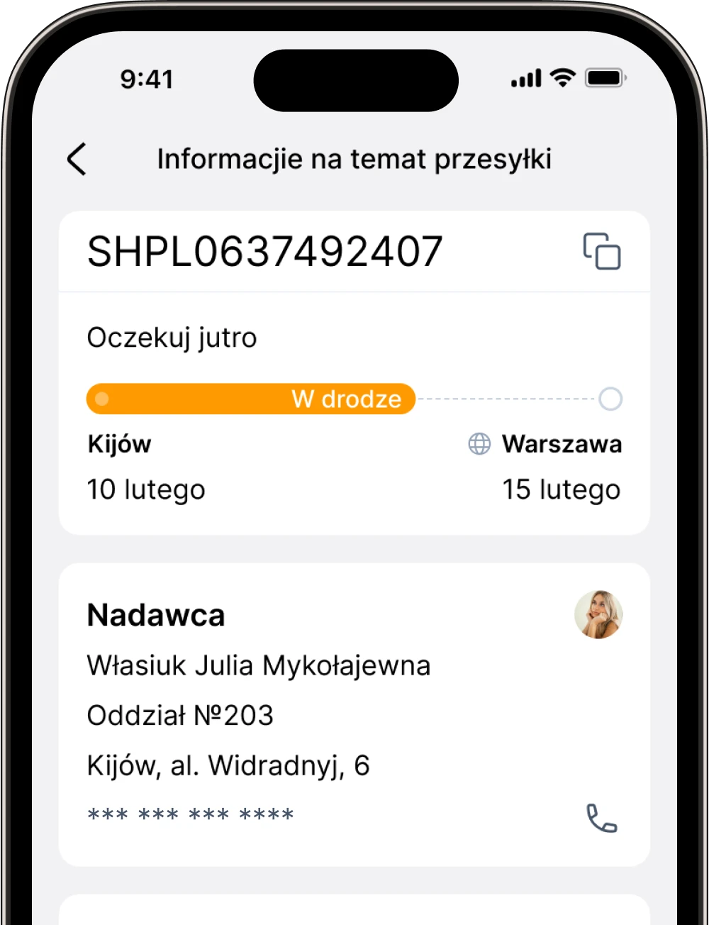 Detailed tracking of each parcel