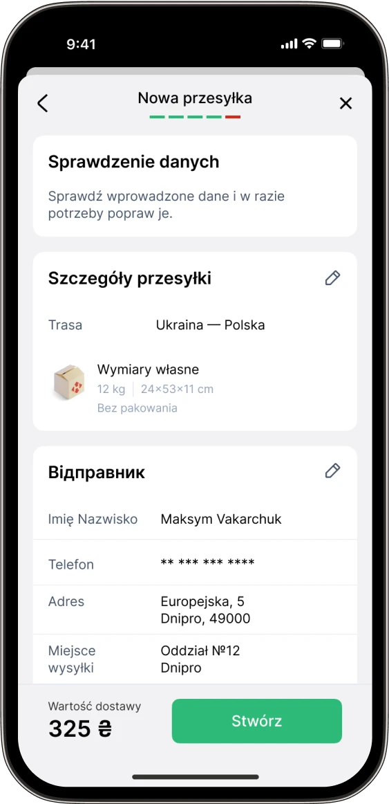 Register a parcel from your phone