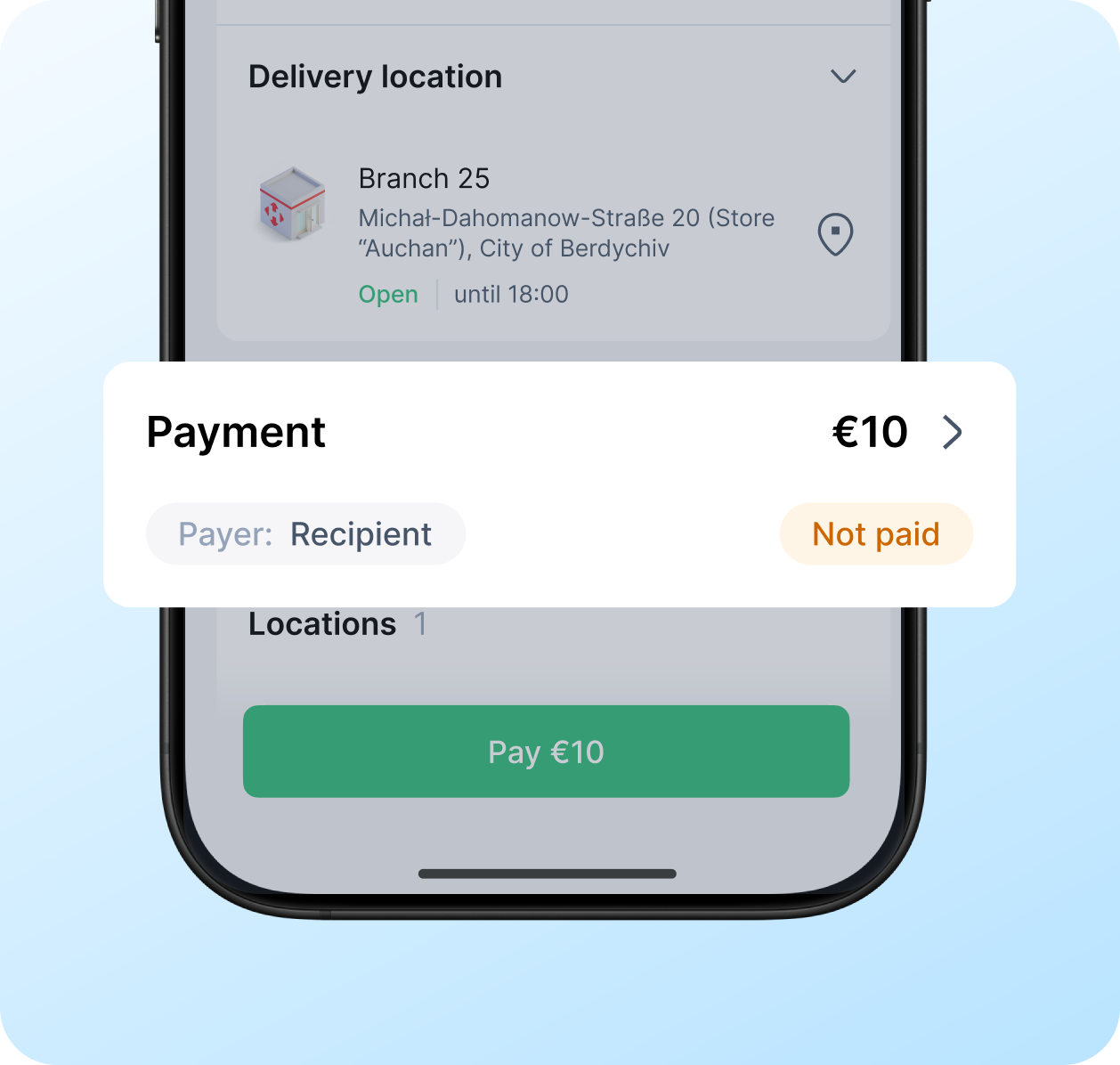 Wir akzeptieren die Zahlung für die Bestellung