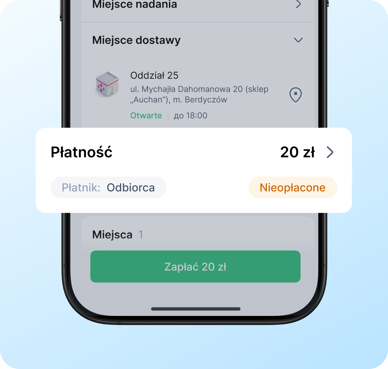 Pobierzemy opłatę za zamówienie
