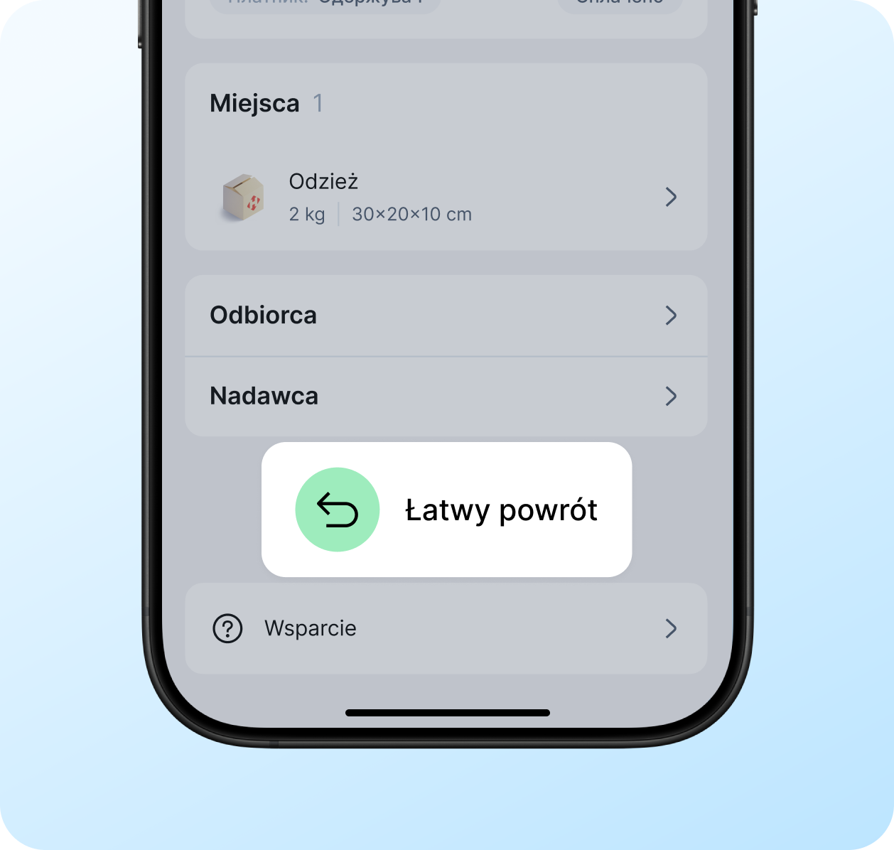 Zrealizujemy i dostarczymy zwrot