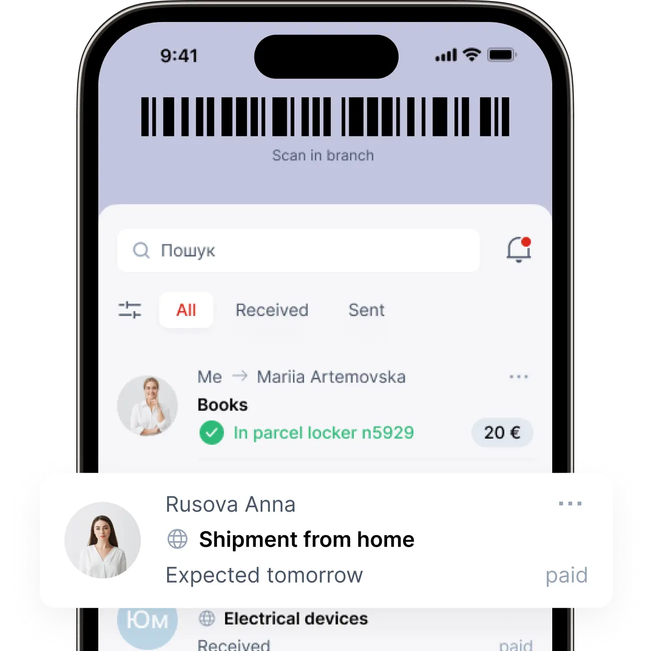 Keep track of every postal item