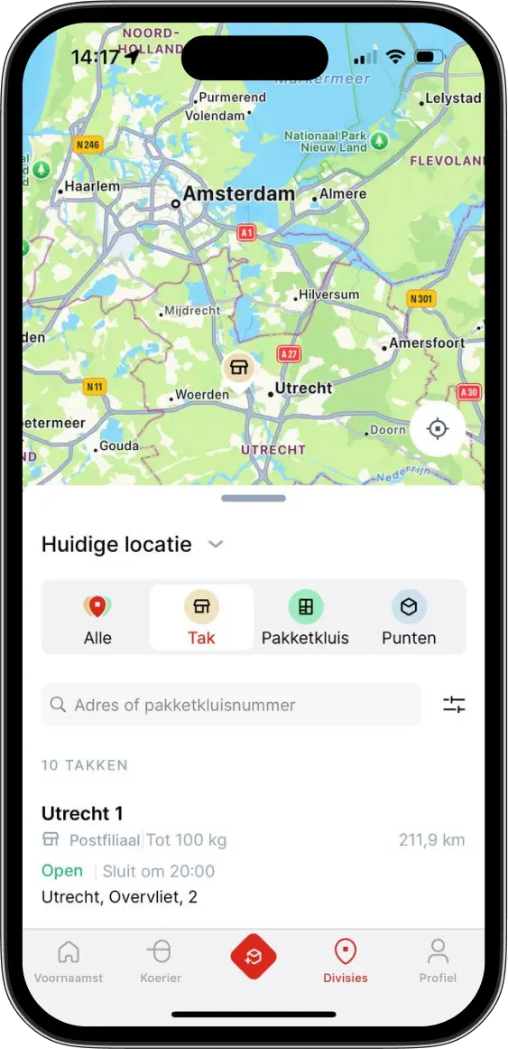 Vind een filiaal in de buurt.