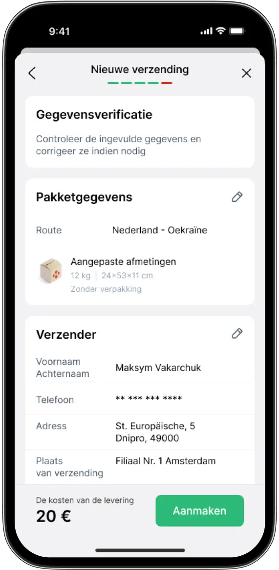 Regel een pakket vanaf je telefoon